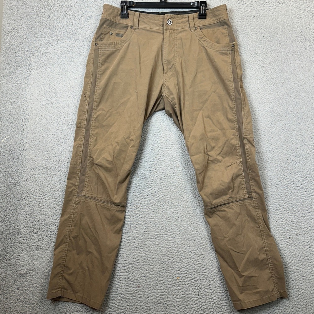Kuhl Radikl Pants Mens 35X30 Khaki Stretch Hybrid Hiking Cargo Outdoor Stretch
